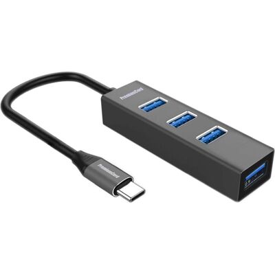 PremiumCord USB Hub Type C na 4x USB 3.2 Gen 1 (USB-C, 4 Ports), Dockingstation + USB Hub PremiumCord USB Hub Type C na 4x USB 3.2 Gen 1 (USB-C, 4 Ports), Dockingstation + USB Hub