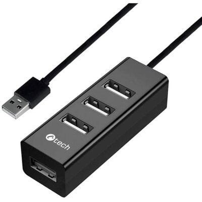 C-Tech HUB USB UHB-U2, 4x USB 2.0 (USB-A, 4 Ports), Dockingstation + USB Hub, Schwarz C-Tech HUB USB UHB-U2, 4x USB 2.0 (USB-A, 4 Ports), Dockingstation + USB Hub, Schwarz