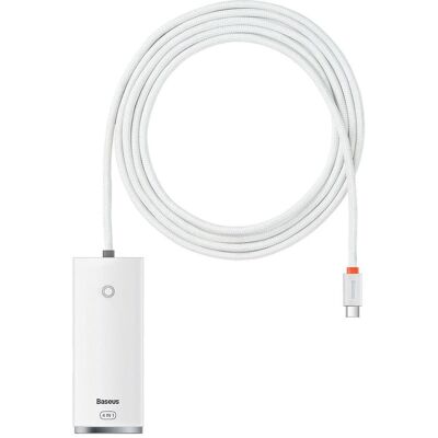 Baseus Lite Series 4-Port Type-C HUB Adapter (Type-C to USB 3.0*4 ) 2m White (USB-C, 4 Ports), Dockingstation + USB Hub, Weiss Baseus Lite Series 4-Port Type-C HUB Adapter (Type-C to USB 3.0*4 ) 2m White (USB-C, 4 Ports), Dockingstation + USB Hub, Weiss