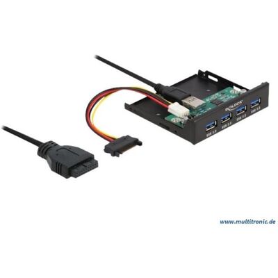 Delock Interner 3.5? USB 3.2 Gen 1 Hub 4 Port (USB-A, 4 Ports), Dockingstation + USB Hub, Schwarz Delock Interner 3.5? USB 3.2 Gen 1 Hub 4 Port (USB-A, 4 Ports), Dockingstation + USB Hub, Schwarz