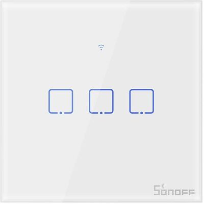 Sonoff Wandschalter WiFi Wall Switch T1EU3C TX 3 Kanal, Schalter + Taster, Weiss Sonoff Wandschalter WiFi Wall Switch T1EU3C TX 3 Kanal, Schalter + Taster, Weiss
