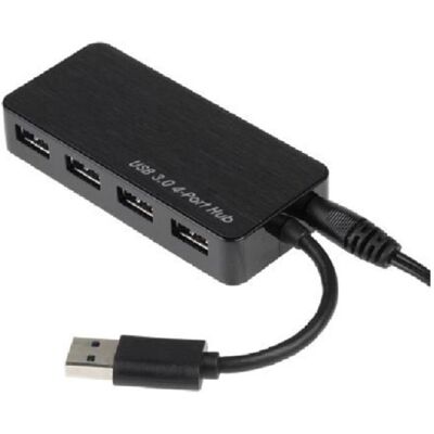 RS PRO USB 3.0 Hub (USB-A, 4 Ports), Dockingstation + USB Hub, Schwarz RS PRO USB 3.0 Hub (USB-A, 4 Ports), Dockingstation + USB Hub, Schwarz