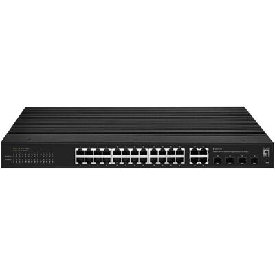 LevelOne Switch 28x GE IGS-2128 4xSFP, 24xRJ45 Ports sw (28 Ports), Netzwerk Switch, Schwarz LevelOne Switch 28x GE IGS-2128 4xSFP, 24xRJ45 Ports sw (28 Ports), Netzwerk Switch, Schwarz