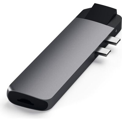 Satechi Pro Hub (USB-C, 5 Ports), Dockingstation + USB Hub, Grau Satechi Pro Hub (USB-C, 5 Ports), Dockingstation + USB Hub, Grau