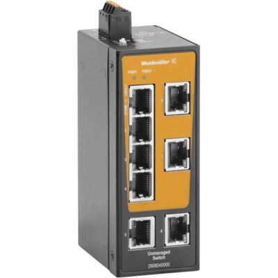 Weidmüller Netzwerk-Switch unmanaged (8 Ports), Netzwerk Switch, Schwarz Weidmüller Netzwerk-Switch unmanaged (8 Ports), Netzwerk Switch, Schwarz