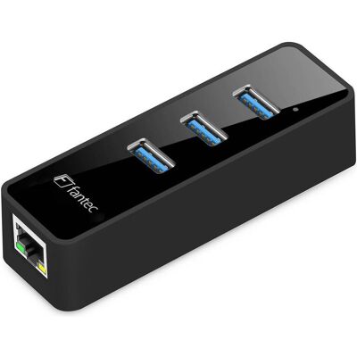 Fantec UMP-3UE1000 2IN1 USB HU (USB-A, 3 Ports), Dockingstation + USB Hub, Schwarz Fantec UMP-3UE1000 2IN1 USB HU (USB-A, 3 Ports), Dockingstation + USB Hub, Schwarz
