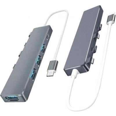 PowerGuard OTG Hub (USB-C, 4 Ports), Dockingstation + USB Hub, Grau PowerGuard OTG Hub (USB-C, 4 Ports), Dockingstation + USB Hub, Grau