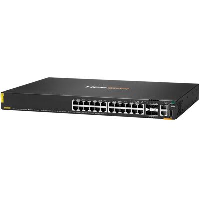 Aruba HPE Networking CX 6200F 24G Class-4 PoE 4SFP+ 370W Switch (24 Ports), Netzwerk Switch, Schwarz Aruba HPE Networking CX 6200F 24G Class-4 PoE 4SFP+ 370W Switch (24 Ports), Netzwerk Switch, Schwarz