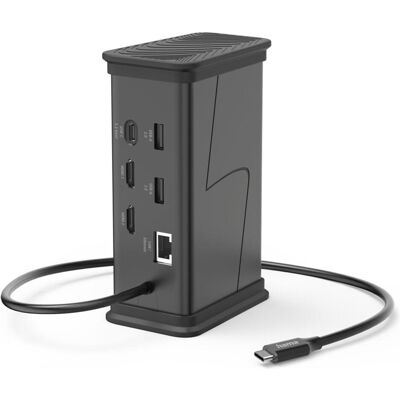 Hama USB-C-Docking-Station 9 Ports (USB-C, 9 Ports), Dockingstation + USB Hub, Schwarz Hama USB-C-Docking-Station 9 Ports (USB-C, 9 Ports), Dockingstation + USB Hub, Schwarz