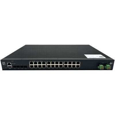 LevelOne Switch 24x GE IXP-2871 L2+ Managed 19" 370W 4xPoE (24 Ports), Netzwerk Switch, Schwarz LevelOne Switch 24x GE IXP-2871 L2+ Managed 19" 370W 4xPoE (24 Ports), Netzwerk Switch, Schwarz