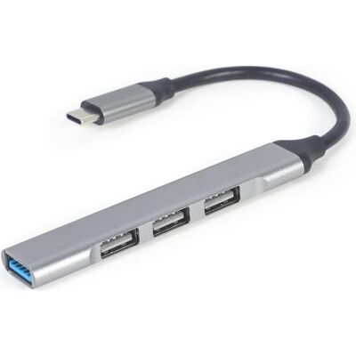 Gembird Hub USB-C 3.1 - 4 ports (Argent) (USB-C, 4 Ports), Dockingstation + USB Hub, Silber Gembird Hub USB-C 3.1 - 4 ports (Argent) (USB-C, 4 Ports), Dockingstation + USB Hub, Silber