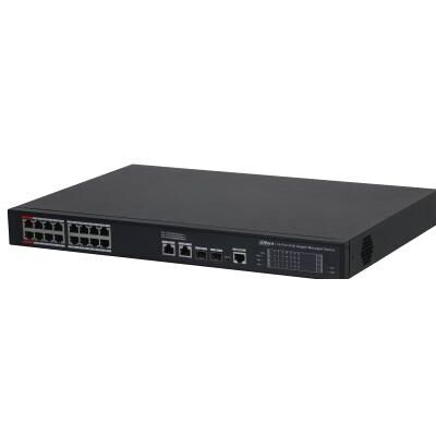 Dahua switch PoE mendzselhető - S4220-16GT-190 (18x 1Gbps 16x PoE/PoE+ 2x 1Gbps SFP 190W) (18 Ports), Netzwerk Switch Dahua switch PoE mendzselhető - S4220-16GT-190 (18x 1Gbps 16x PoE/PoE+ 2x 1Gbps SFP 190W) (18 Ports), Netzwerk Switch