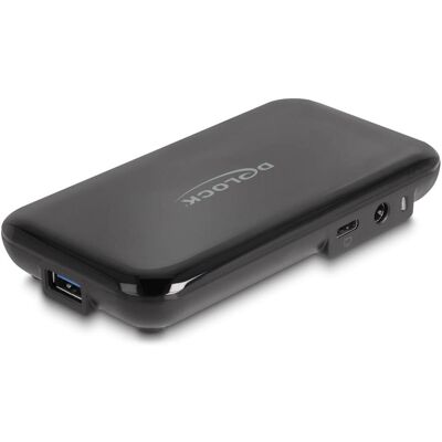 Delock 7 Port USB 3.2 Gen 2 Hub mit 4 US (USB-C, 7 Ports), Dockingstation + USB Hub, Schwarz Delock 7 Port USB 3.2 Gen 2 Hub mit 4 US (USB-C, 7 Ports), Dockingstation + USB Hub, Schwarz