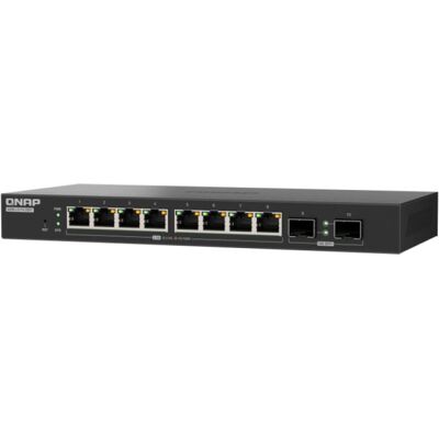 QNAP switch QSW-L2110-2S8T (8x 2.5GbE port, 2x 10Gb SFP+ port, Lite Managed) (10 Ports), Netzwerk Switch, Schwarz QNAP switch QSW-L2110-2S8T (8x 2.5GbE port, 2x 10Gb SFP+ port, Lite Managed) (10 Ports), Netzwerk Switch, Schwarz