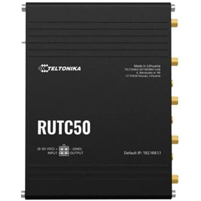 Teltonika RUTC50 průmyslový router, 5G, Dual SIM, WiFi 6, Router Teltonika RUTC50 průmyslový router, 5G, Dual SIM, WiFi 6, Router