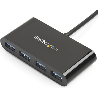StarTech 4 Port USB-C to USB-A hub (USB-C, 4 Ports), Dockingstation + USB Hub, Schwarz StarTech 4 Port USB-C to USB-A hub (USB-C, 4 Ports), Dockingstation + USB Hub, Schwarz