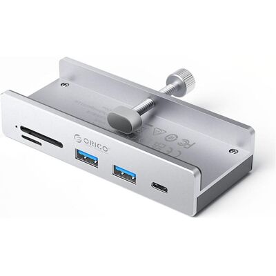 Orico MH5PC Clamp, 2 x USB-A 3.2 - 1 x USB-C - 1 x SD - 1 x microSD, Silver (USB-C, 5 Ports), Dockingstation + USB Hub, Silber, Grau Orico MH5PC Clamp, 2 x USB-A 3.2 - 1 x USB-C - 1 x SD - 1 x microSD, Silver (USB-C, 5 Ports), Dockingstation + USB Hub, Silber, Grau