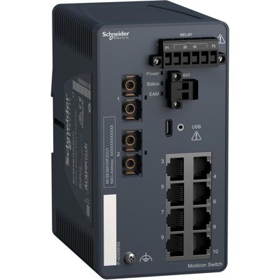 Schneider Electric - MCSESM103F2CU1 - 8-Port - Copper - Switch Schneider Electric - MCSESM103F2CU1 - 8-Port - Copper - Switch