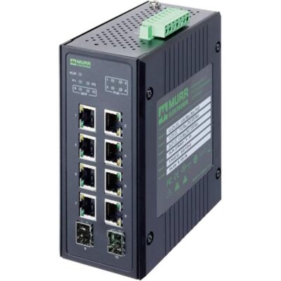 Murr Elektronik MURR Unmanaged Switch (10 Ports), Netzwerk Switch, Schwarz Murr Elektronik MURR Unmanaged Switch (10 Ports), Netzwerk Switch, Schwarz