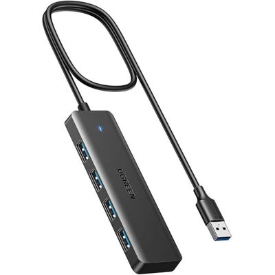 Ugreen USB-A Hub to 4x USB-A 3.0 - Black (USB-A, 4 Ports), Dockingstation + USB Hub, Schwarz Ugreen USB-A Hub to 4x USB-A 3.0 - Black (USB-A, 4 Ports), Dockingstation + USB Hub, Schwarz