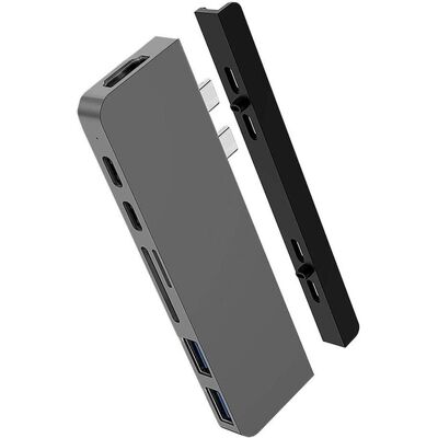 Targus Hyper Duo (USB-C, 7 Ports), Dockingstation + USB Hub, Grau Targus Hyper Duo (USB-C, 7 Ports), Dockingstation + USB Hub, Grau
