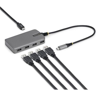 StarTech 4-Port USB-C Hub, 5Gbps, Bus Powered (USB-C, 5 Ports), Dockingstation + USB Hub, Grau StarTech 4-Port USB-C Hub, 5Gbps, Bus Powered (USB-C, 5 Ports), Dockingstation + USB Hub, Grau