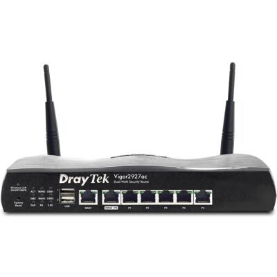 Draytek Dual-Band WiFi Router Vigor 2927ac, Router, Schwarz Draytek Dual-Band WiFi Router Vigor 2927ac, Router, Schwarz