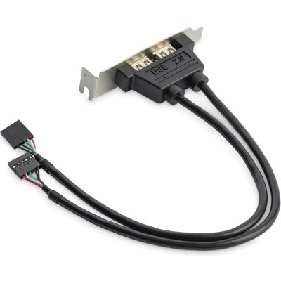 StarTech 2 Port USB 2.0 Low Profile Slotblech - Buchse (USB-A, 2 Ports), Dockingstation + USB Hub, Grau StarTech 2 Port USB 2.0 Low Profile Slotblech - Buchse (USB-A, 2 Ports), Dockingstation + USB Hub, Grau