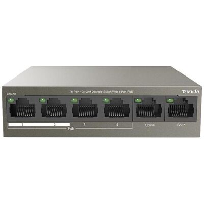 IPC Switch 6-Port FE F1106P-4-63W 4x PoE (6 Ports), Netzwerk Switch, Schwarz IPC Switch 6-Port FE F1106P-4-63W 4x PoE (6 Ports), Netzwerk Switch, Schwarz