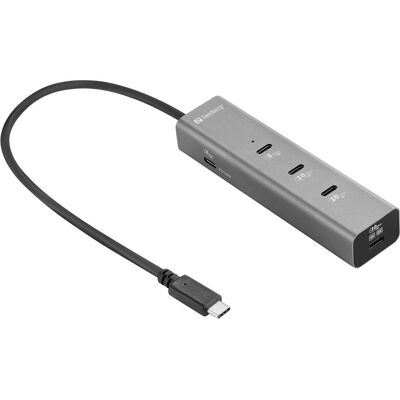 Sandberg USB-C 5-in-1 MediaDock (USB-C, 5 Ports), Dockingstation + USB Hub, Grau Sandberg USB-C 5-in-1 MediaDock (USB-C, 5 Ports), Dockingstation + USB Hub, Grau