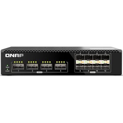 QNAP QSW-M7308R-4X (12 Ports), Netzwerk Switch, Schwarz QNAP QSW-M7308R-4X (12 Ports), Netzwerk Switch, Schwarz