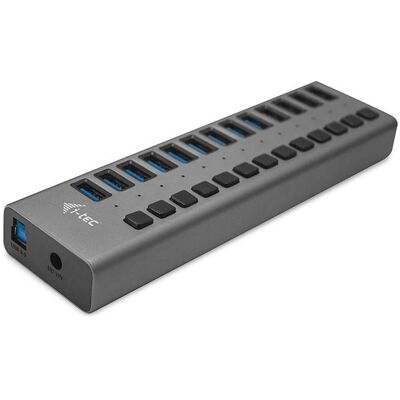 i-tec USB 3.0 Charging HUB 13 port + Power Adapter 60 W (USB-A, 13 Ports), Dockingstation + USB Hub, Grau i-tec USB 3.0 Charging HUB 13 port + Power Adapter 60 W (USB-A, 13 Ports), Dockingstation + USB Hub, Grau