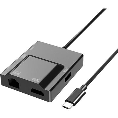 PowerGuard 5-in-1 USB-C HDMI Gigabit Ethernet USB 3.0 100W Multiport Adapter (USB-C, 5 Ports), Dockingstation + USB Hub, Schwarz PowerGuard 5-in-1 USB-C HDMI Gigabit Ethernet USB 3.0 100W Multiport Adapter (USB-C, 5 Ports), Dockingstation + USB Hub, Schwarz