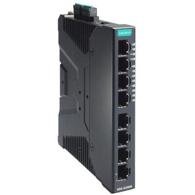 Moxa Kompakter industrieller Full-Gigabit-Smart-Ethernet-Switch mit 8 101001000BaseT(X) p (8 Ports), Netzwerk Switch, Schwarz Moxa Kompakter industrieller Full-Gigabit-Smart-Ethernet-Switch mit 8 101001000BaseT(X) p (8 Ports), Netzwerk Switch, Schwarz