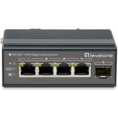 LevelOne Switch 5Port Gigabit PoE DIN-Rail,-30°C to 65°C (5 Ports), Netzwerk Switch, Schwarz LevelOne Switch 5Port Gigabit PoE DIN-Rail,-30°C to 65°C (5 Ports), Netzwerk Switch, Schwarz