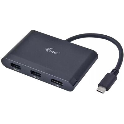 i-tec USB C HDMI Travel Adapter PD/Data (USB-C, 4 Ports), Dockingstation + USB Hub, Schwarz i-tec USB C HDMI Travel Adapter PD/Data (USB-C, 4 Ports), Dockingstation + USB Hub, Schwarz