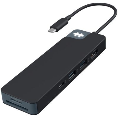Hyper HyperDrive Flex 8 Port USB-C (USB-C, 8 Ports), Dockingstation + USB Hub, Schwarz Hyper HyperDrive Flex 8 Port USB-C (USB-C, 8 Ports), Dockingstation + USB Hub, Schwarz