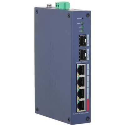 Dahua Industrieller POE Switch CHS4206-4ET-90 4-port (6 Ports), Netzwerk Switch, Schwarz Dahua Industrieller POE Switch CHS4206-4ET-90 4-port (6 Ports), Netzwerk Switch, Schwarz