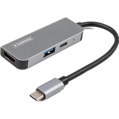 Caruba 3 in 1 USB C Hub (USB-C, 3 Ports), Dockingstation + USB Hub, Silber Caruba 3 in 1 USB C Hub (USB-C, 3 Ports), Dockingstation + USB Hub, Silber