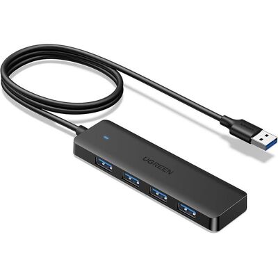 Ugreen HUB CM219 35574 with 4 USB-A 3.0 ports and USB-A 3.0 cable 1m - black (USB-A, 4 Ports), Dockingstation + USB Hub, Schwarz Ugreen HUB CM219 35574 with 4 USB-A 3.0 ports and USB-A 3.0 cable 1m - black (USB-A, 4 Ports), Dockingstation + USB Hub, Schwarz