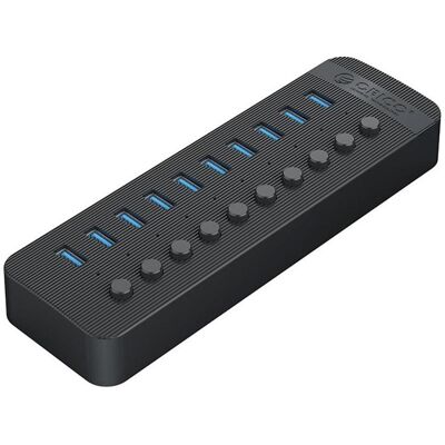 Orico Converter CT2U3-10AB 10x USB-A 3.0 Hub with Switches - Black (USB-A, 10 Ports), Dockingstation + USB Hub, Schwarz Orico Converter CT2U3-10AB 10x USB-A 3.0 Hub with Switches - Black (USB-A, 10 Ports), Dockingstation + USB Hub, Schwarz
