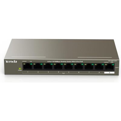 Tenda TEF1109P (9 Ports), Netzwerk Switch, Schwarz Tenda TEF1109P (9 Ports), Netzwerk Switch, Schwarz