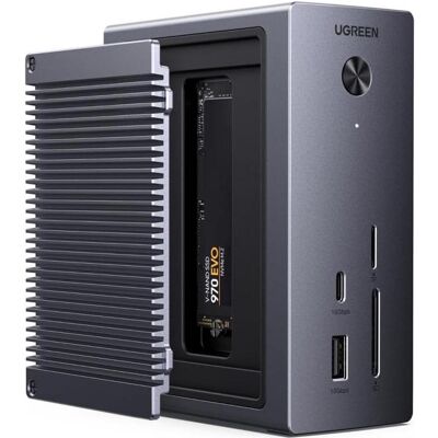 Ugreen CM923 (USB-C, 10 Ports), Dockingstation + USB Hub, Grau Ugreen CM923 (USB-C, 10 Ports), Dockingstation + USB Hub, Grau