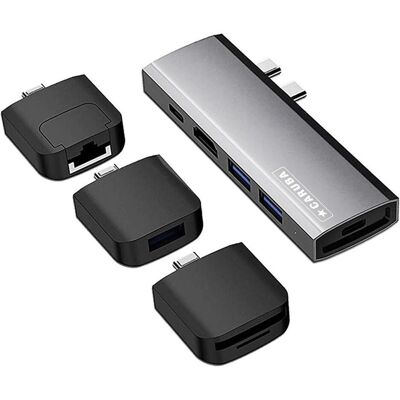 Caruba multifunktionel 9 in 1 USB C Hub Space Grau, Dockingstation + USB Hub, Grau Caruba multifunktionel 9 in 1 USB C Hub Space Grau, Dockingstation + USB Hub, Grau