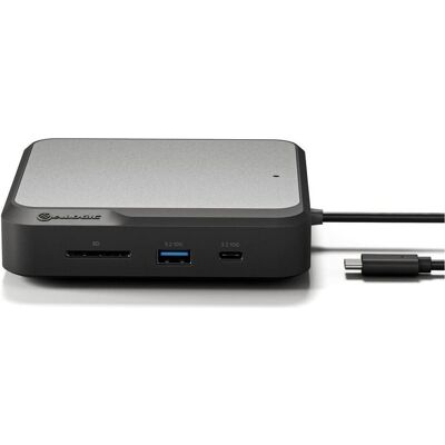 Alogic Dual HDMI Universal Compact, Dockingstation + USB Hub, Schwarz, Grau Alogic Dual HDMI Universal Compact, Dockingstation + USB Hub, Schwarz, Grau