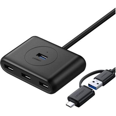 Ugreen 40850 (USB-A, USB-C, 4 Ports), Dockingstation + USB Hub, Schwarz Ugreen 40850 (USB-A, USB-C, 4 Ports), Dockingstation + USB Hub, Schwarz