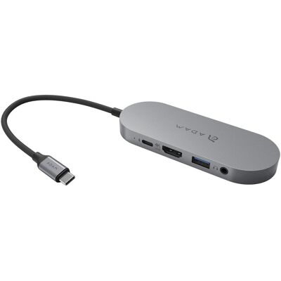 Adam Elements CASA Hub S (USB-C, 5 Ports), Dockingstation + USB Hub, Grau Adam Elements CASA Hub S (USB-C, 5 Ports), Dockingstation + USB Hub, Grau