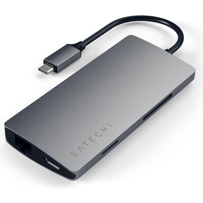 Satechi ST-TCMA2M (USB-C, 8 Ports), Dockingstation + USB Hub, Grau Satechi ST-TCMA2M (USB-C, 8 Ports), Dockingstation + USB Hub, Grau