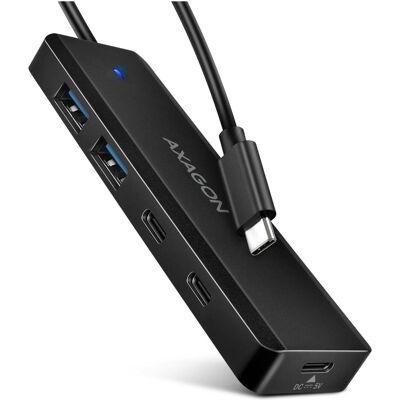 Axagon HUE-C2C, 4× USB 5Gbps TRAVEL hub, 2× USB-A + 2× USB-C, USB-C napájení, kabel USB-C 19cm (USB-C, 4 Ports), Dockingstation + USB Hub, Schwarz Axagon HUE-C2C, 4× USB 5Gbps TRAVEL hub, 2× USB-A + 2× USB-C, USB-C napájení, kabel USB-C 19cm (USB-C, 4 Ports), Dockingstation + USB Hub, Schwarz