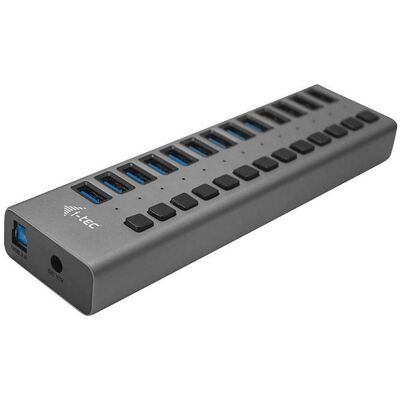 i-tec USB 3.0 HUB 13 PORT 60 W (USB-B, 13 Ports), Dockingstation + USB Hub, Grau i-tec USB 3.0 HUB 13 PORT 60 W (USB-B, 13 Ports), Dockingstation + USB Hub, Grau